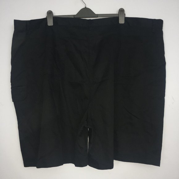 Erica Brooke Collection Womens Super Plus 32 Black 100% Cotton Side Pocket Short - Picture 2 of 8